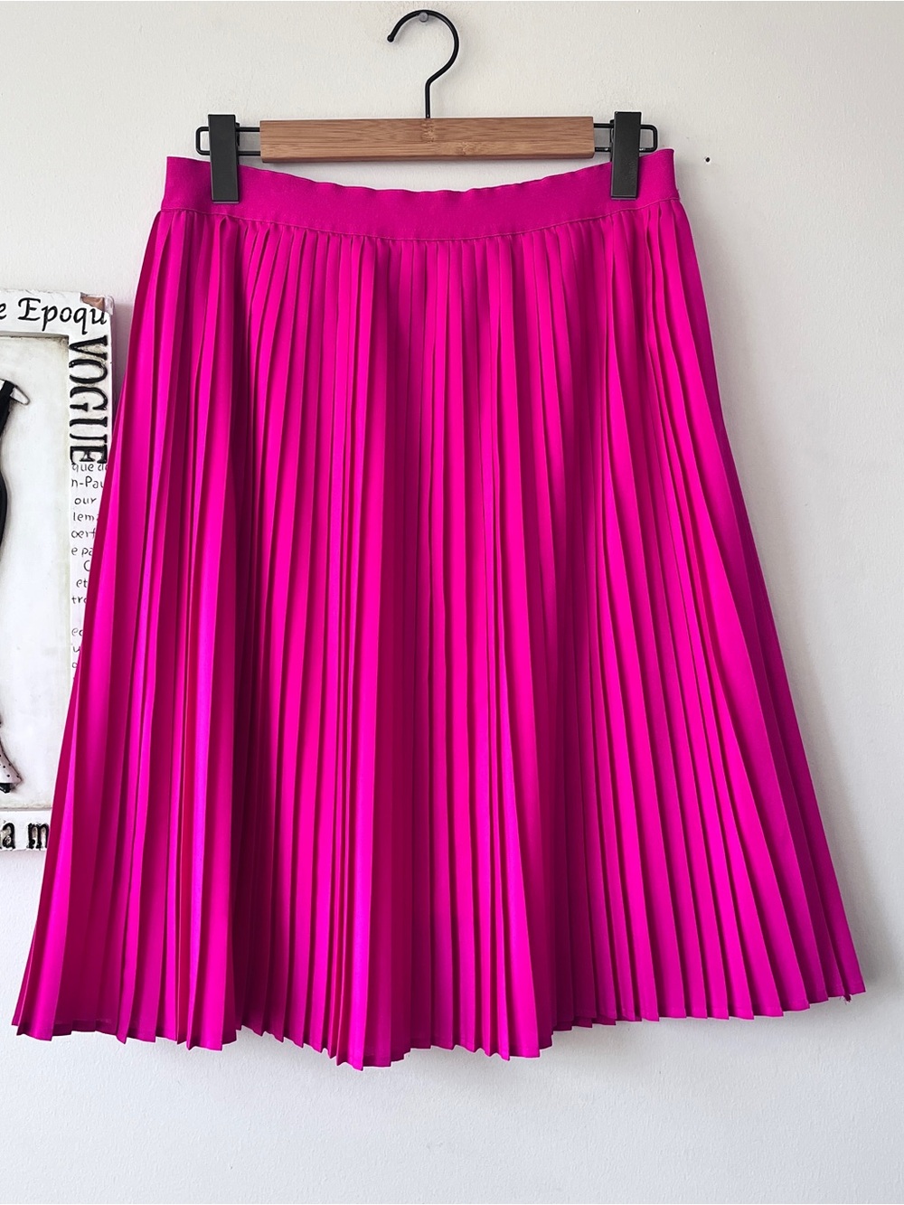 a new day Target Fuchsia Corporate Baddie Pleated Midi Skirt Size M